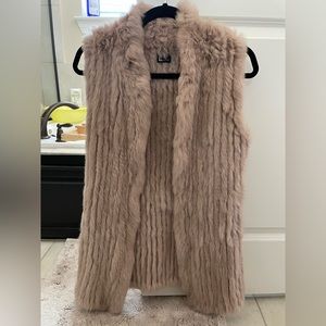 genuine rabbit fur vest